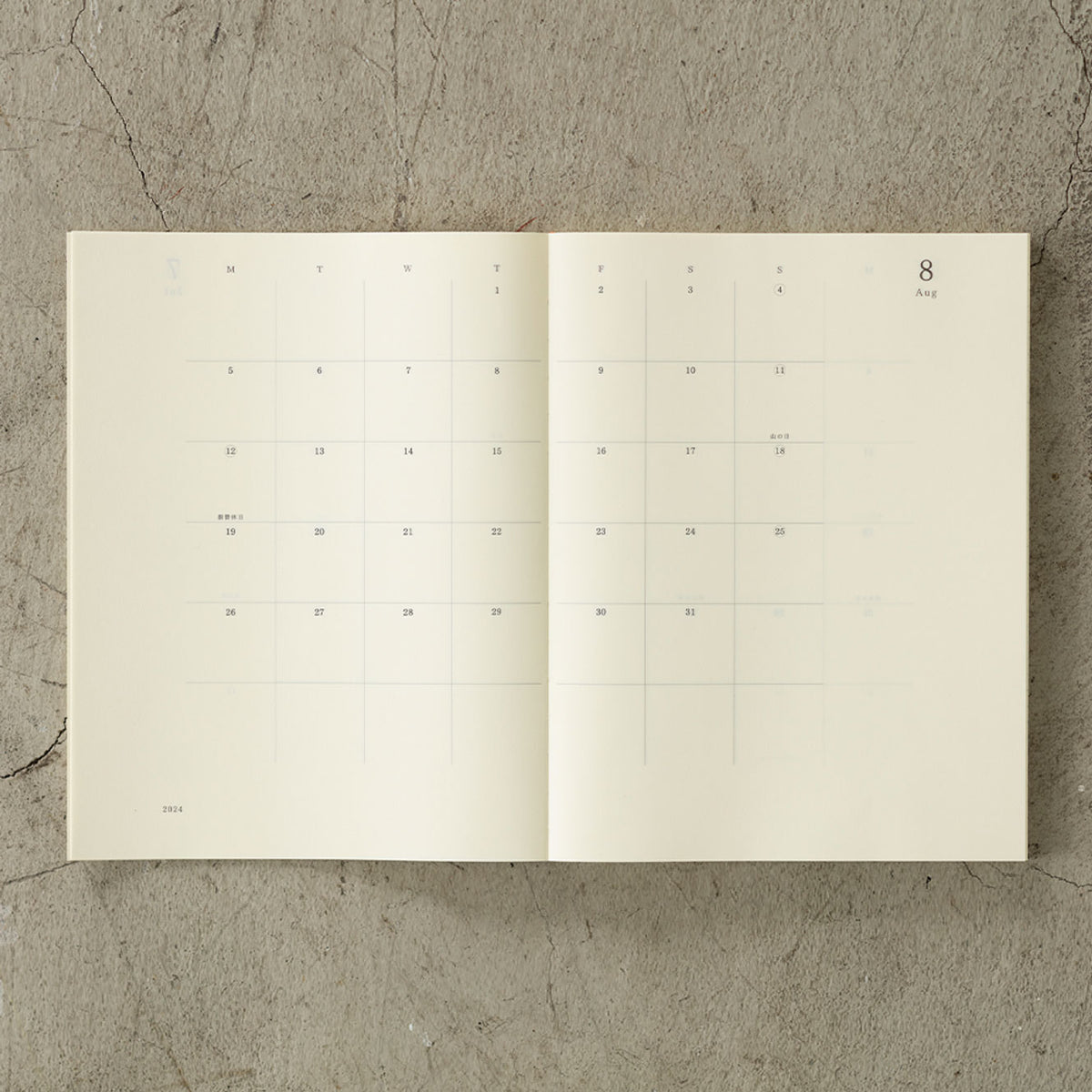 Midori - 2025 Diary - MD Notebook - A4 Thin