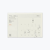 Midori MD Folded Wall-Hanging 2026 Calendar in A4 format