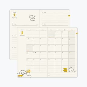 Midori - 2026 Diary - Book Style - B6 - Dogs