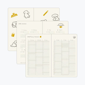 Midori - 2026 Diary - Book Style - B6 - Dogs