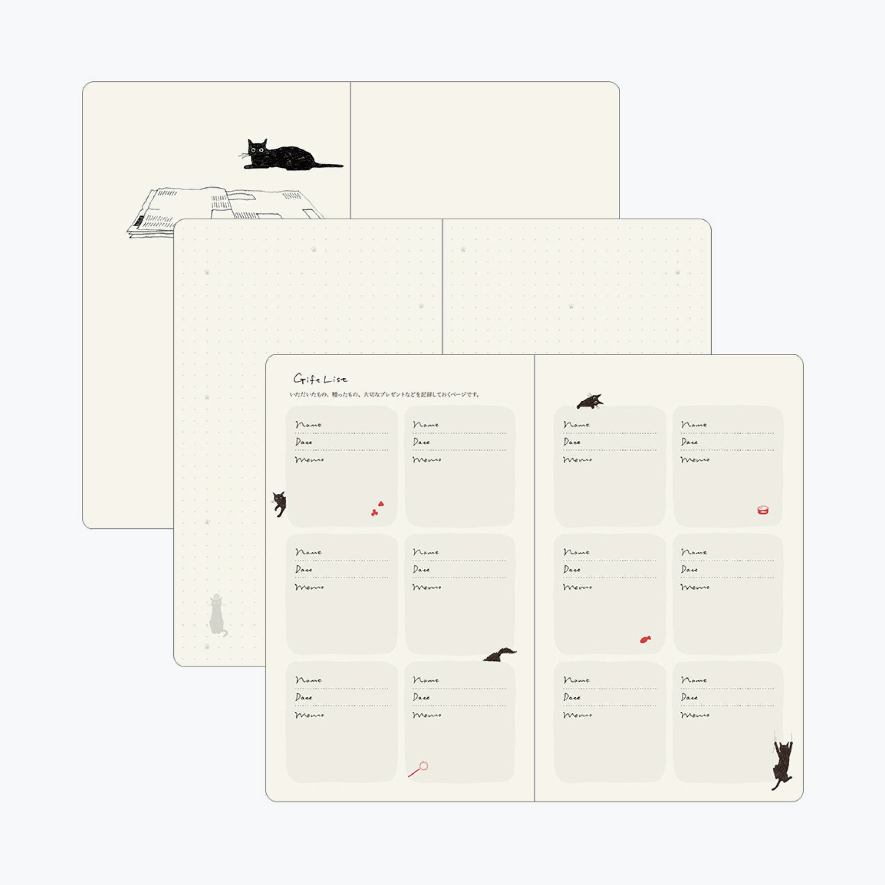 Midori - 2026 Diary - Book Style - B6 - Cats