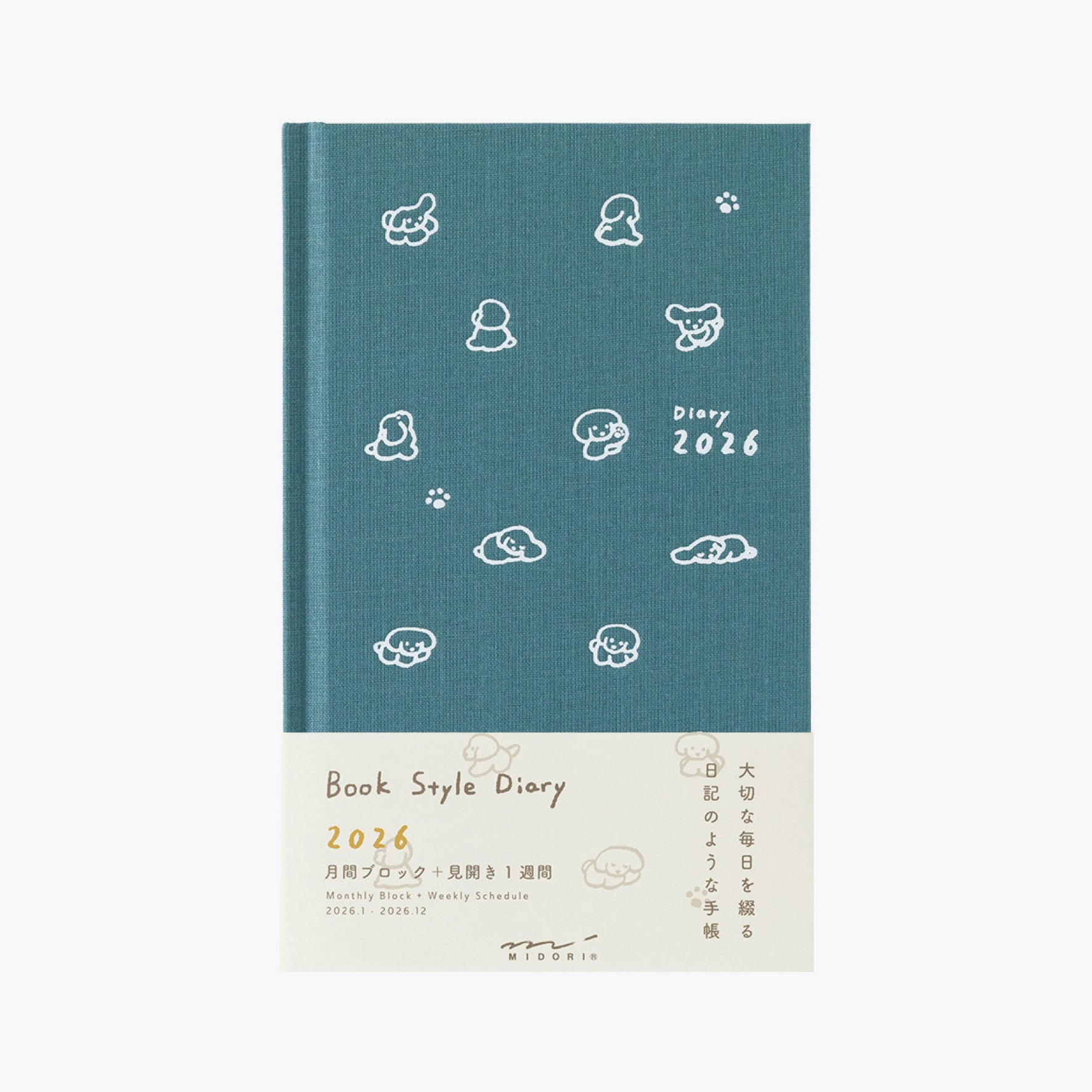 Midori - 2026 Diary - Book Style - B6 - Dogs