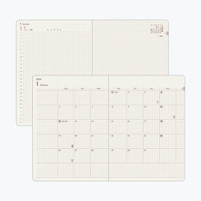 Midori - 2026 Diary - Hibino - A6 - Blue-Green