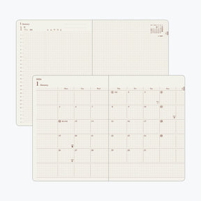 Midori - 2026 Diary - Hibino - A6 - Camel