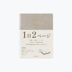 Midori - 2026 Diary - Hibino - A6 - Grey