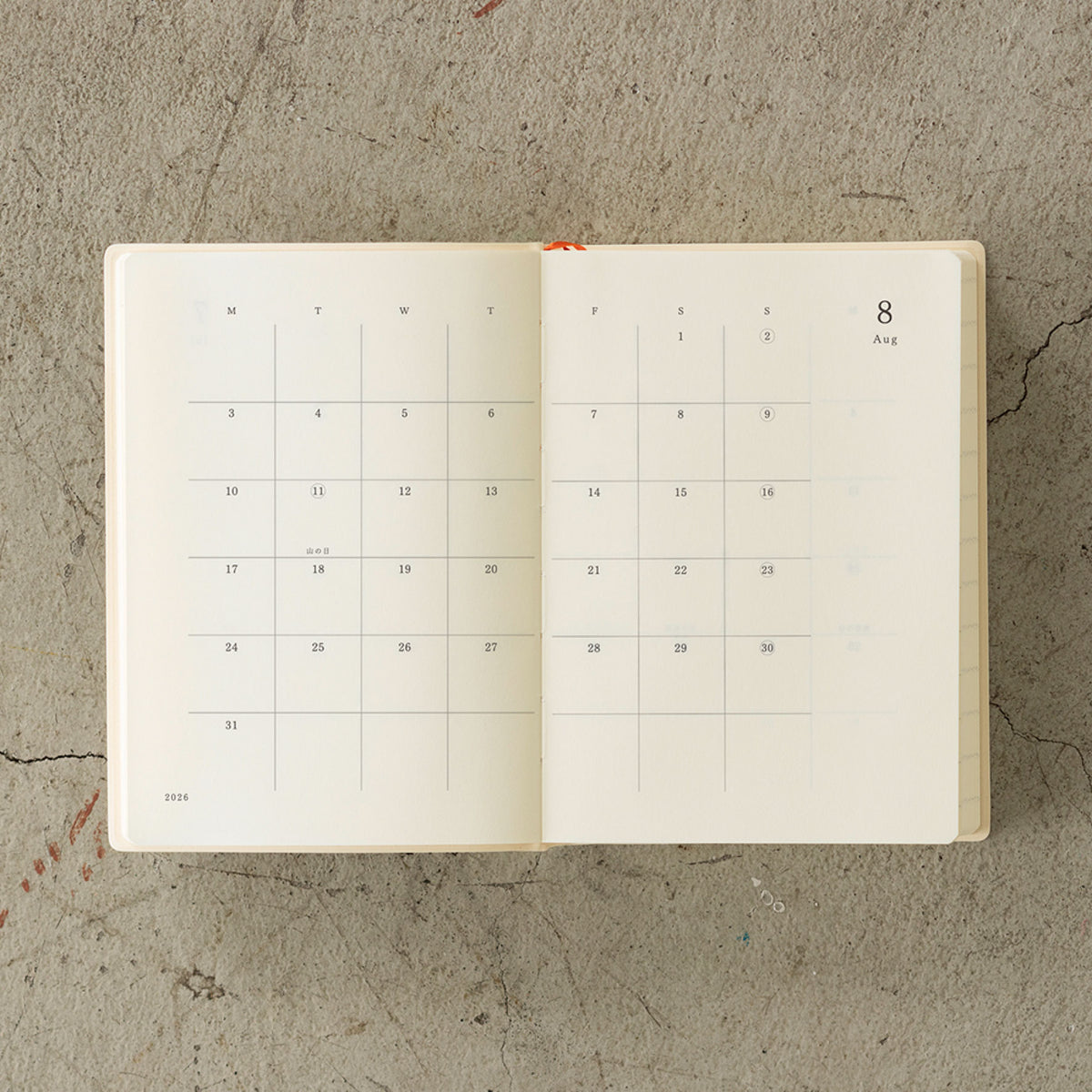 Midori - 2026 Diary - MD 1Day 1Page - A6