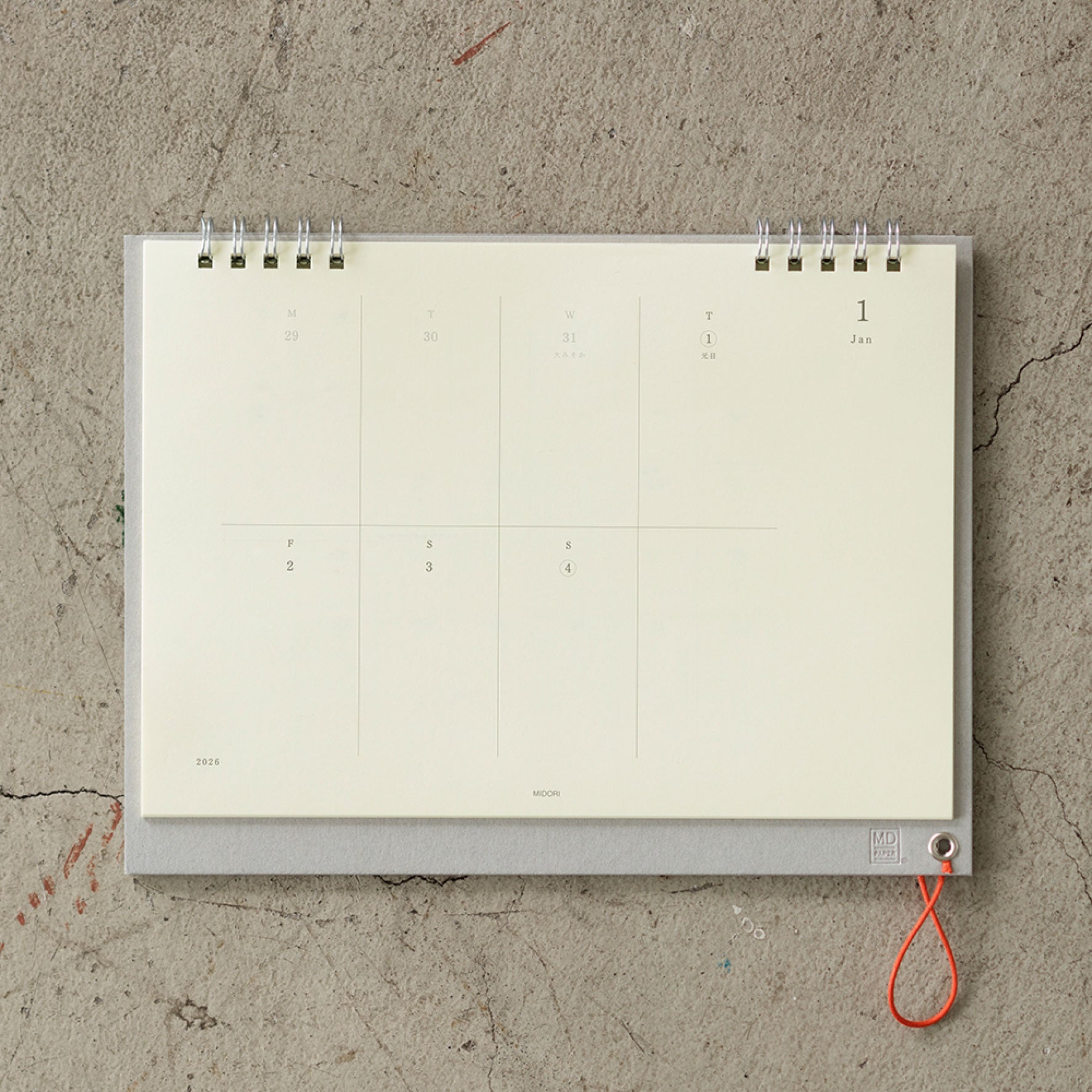Midori - 2026 Calendar - MD Single - Weekly