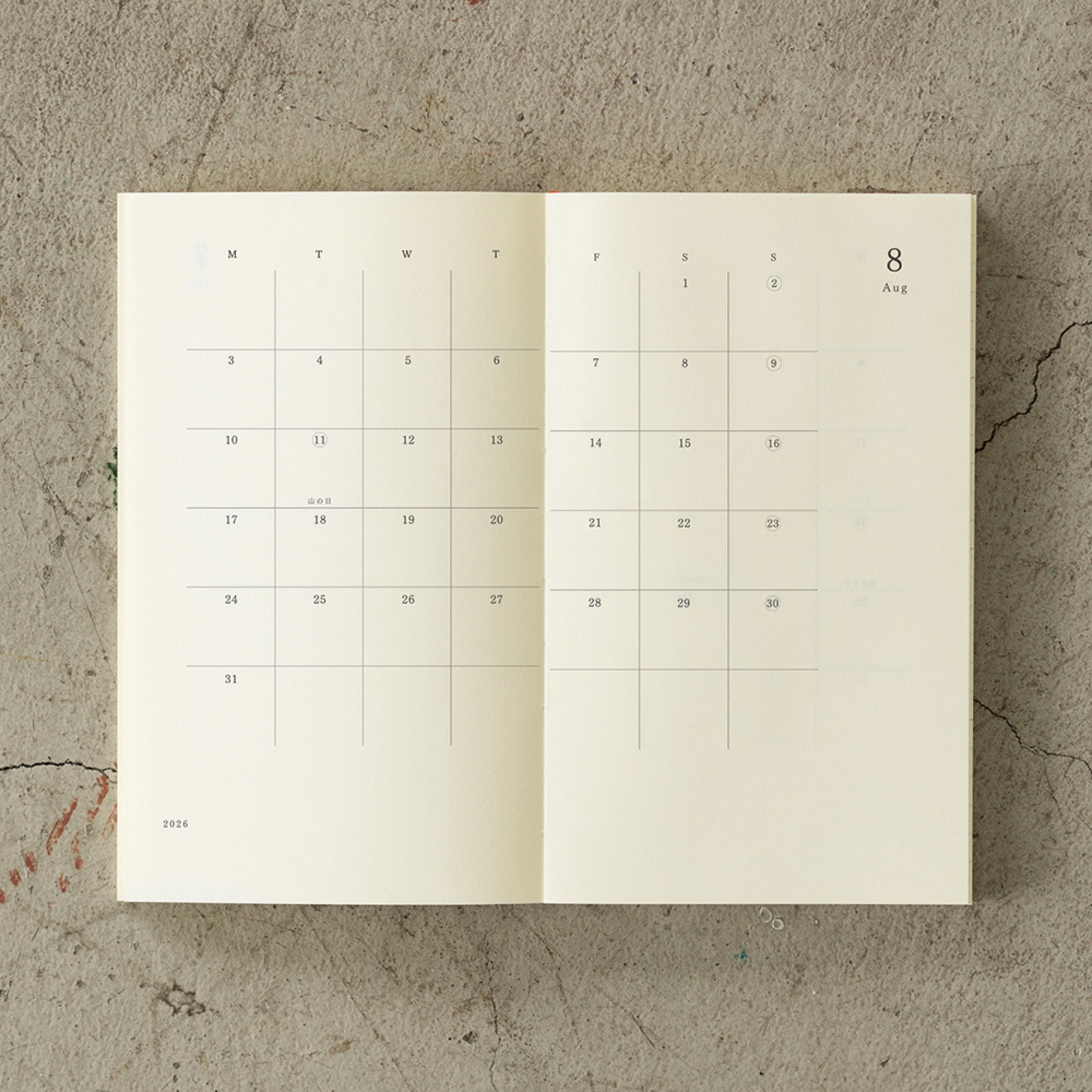 Midori - 2026 Diary - MD Notebook - B6 Slim
