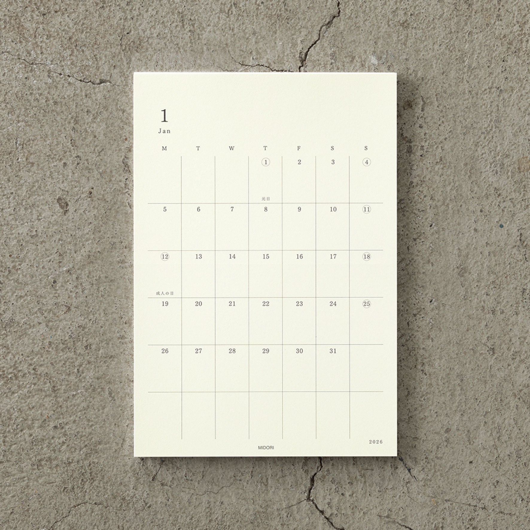 Midori - 2026 Diary - MD Diary Sticker [M]