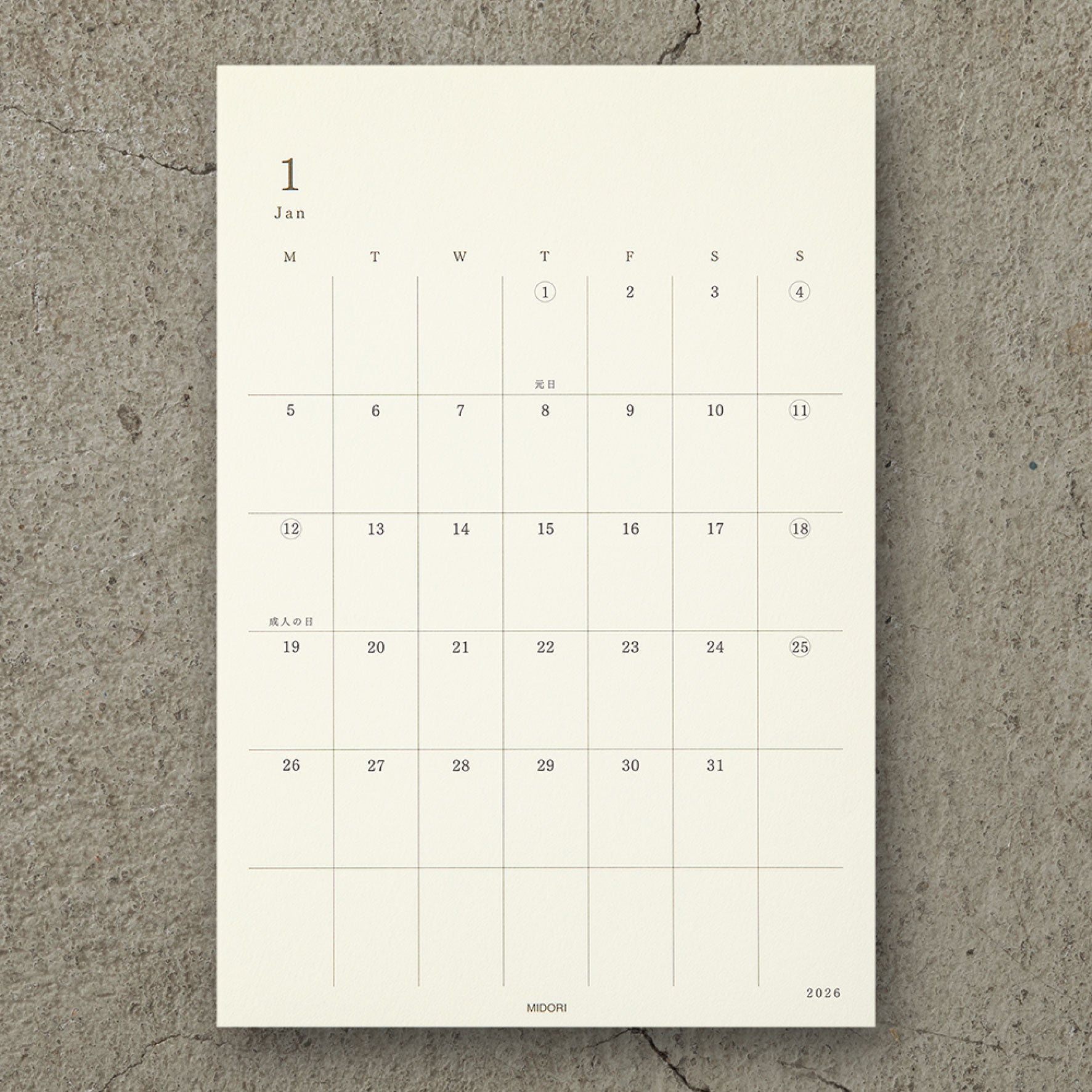 Midori - 2026 Diary - MD Diary Sticker [L]