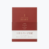 Midori - Daily Journal - One Year Diary - Classic Red