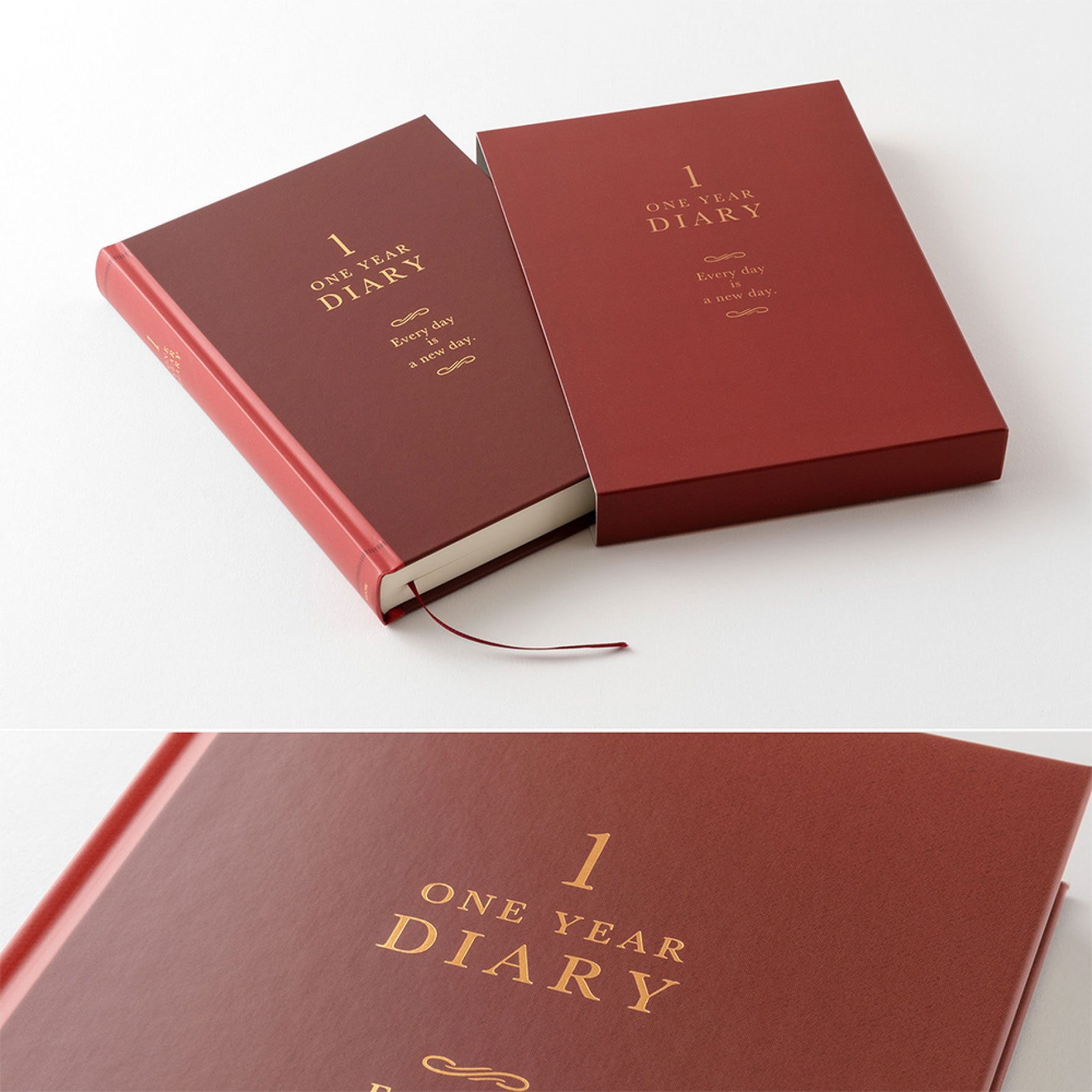 Midori - Daily Journal - One Year Diary - Classic Red