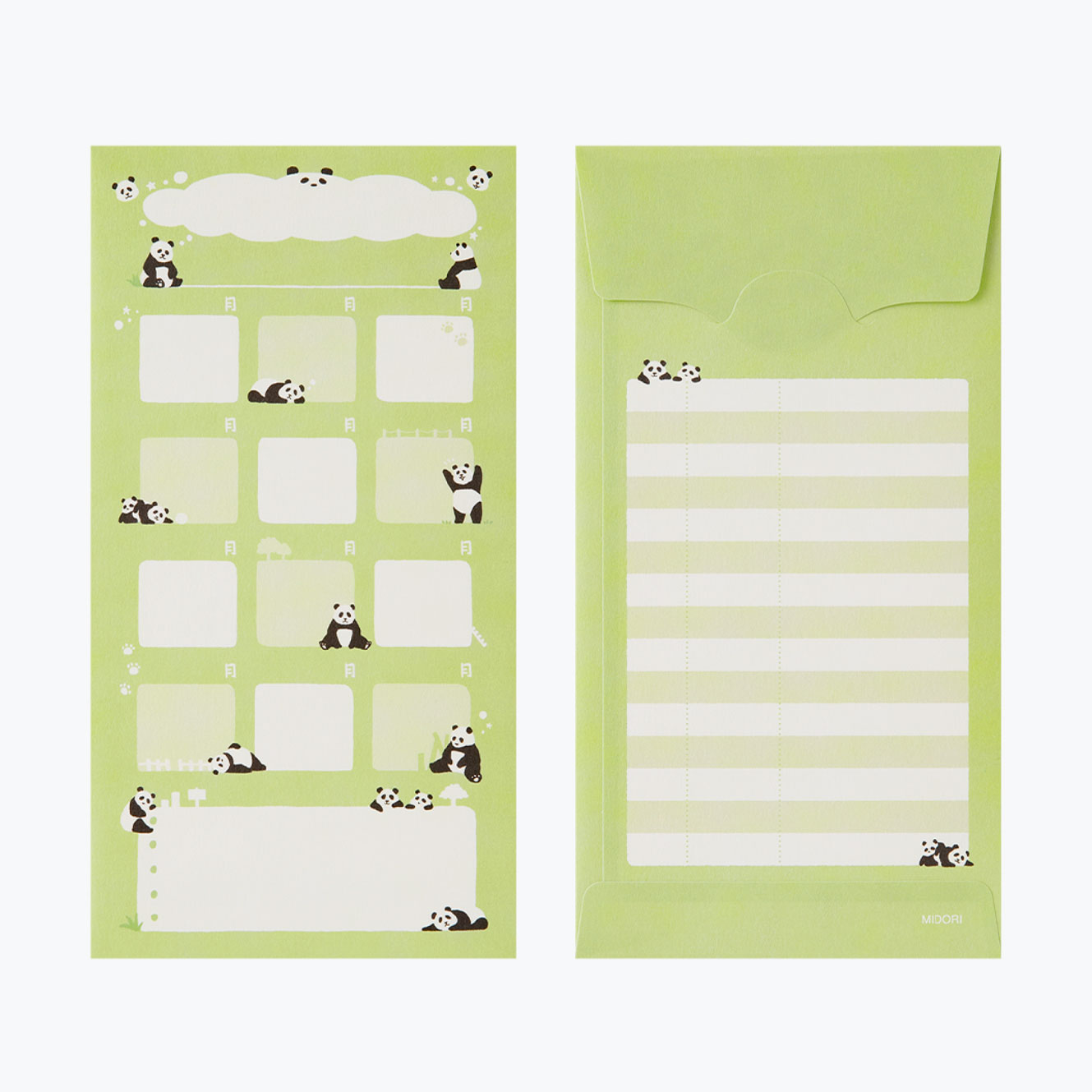 Midori - Envelope - Money Saving - Pandas