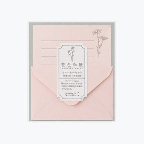 Midori - Letter Set - Hanairo Washi - Pink