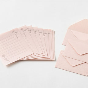 Midori - Letter Set - Hanairo Washi - Pink
