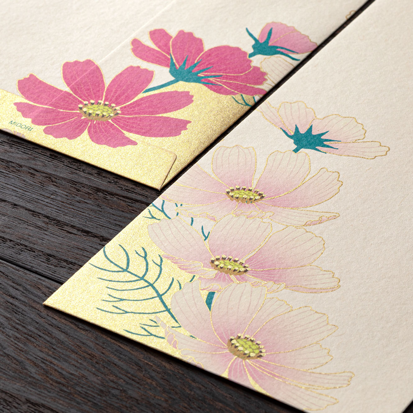 Midori - Letter Set - Kami - Silk-Printing Cosmos