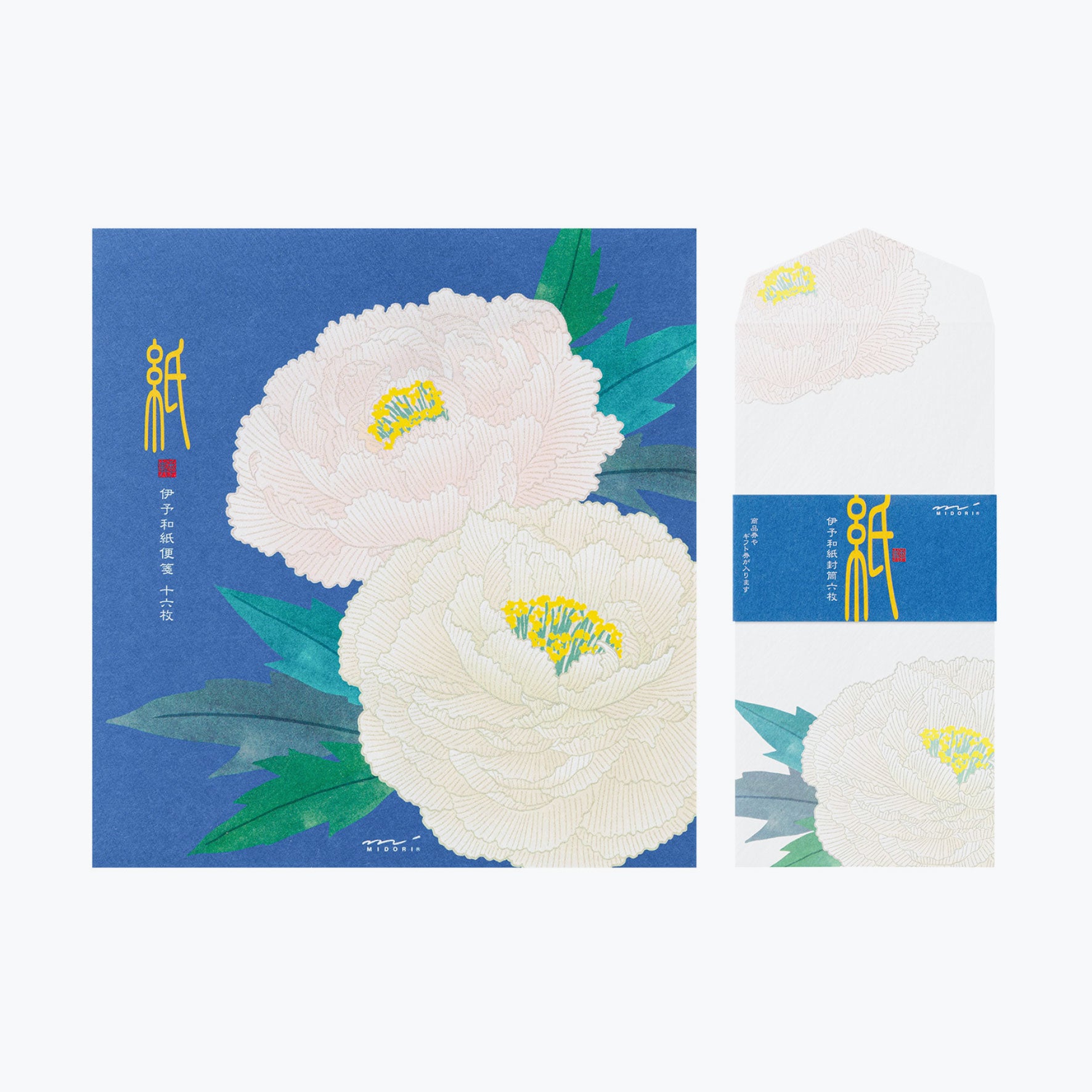 Midori - Letter Set - Kami - Winter Peony