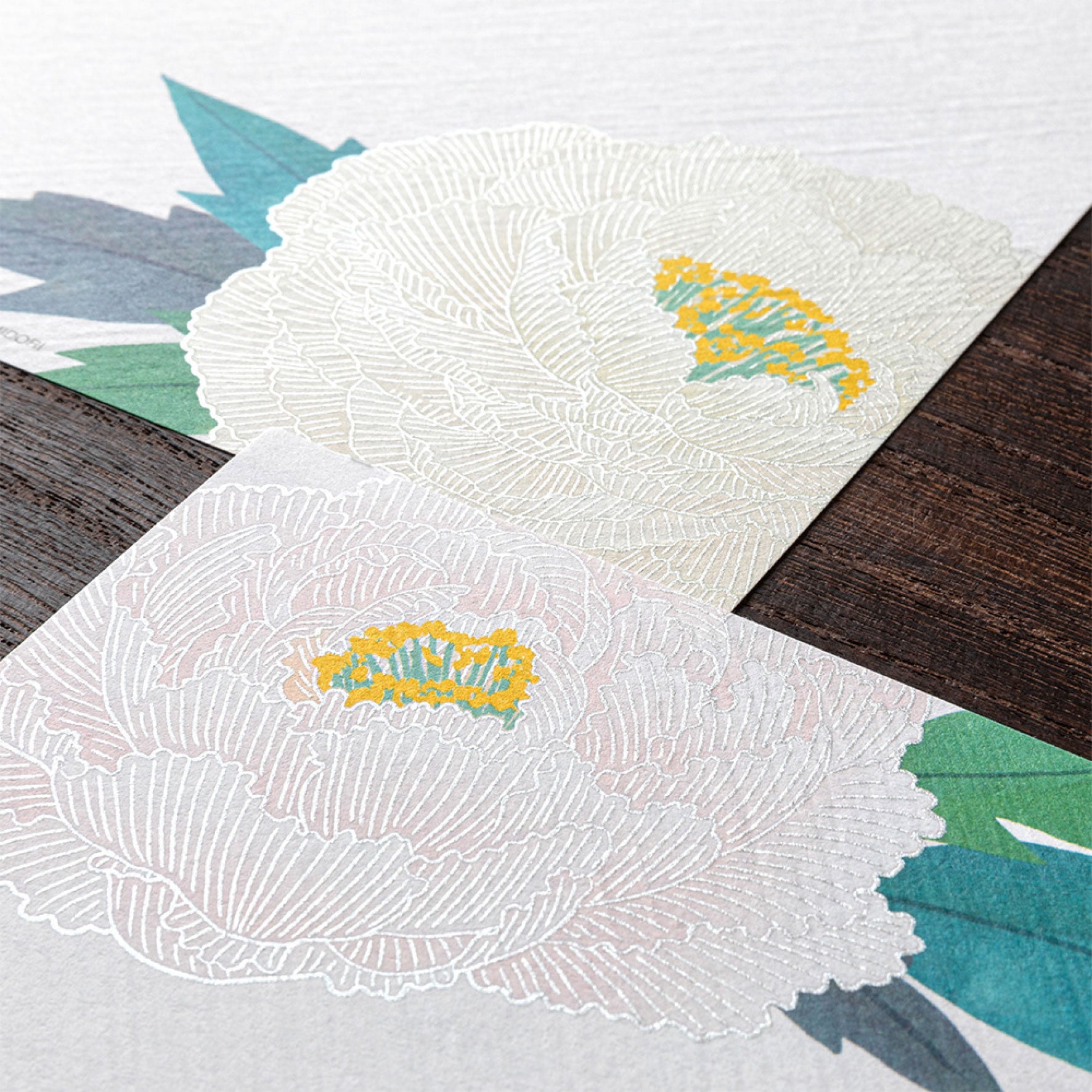 Midori - Letter Set - Kami - Winter Peony
