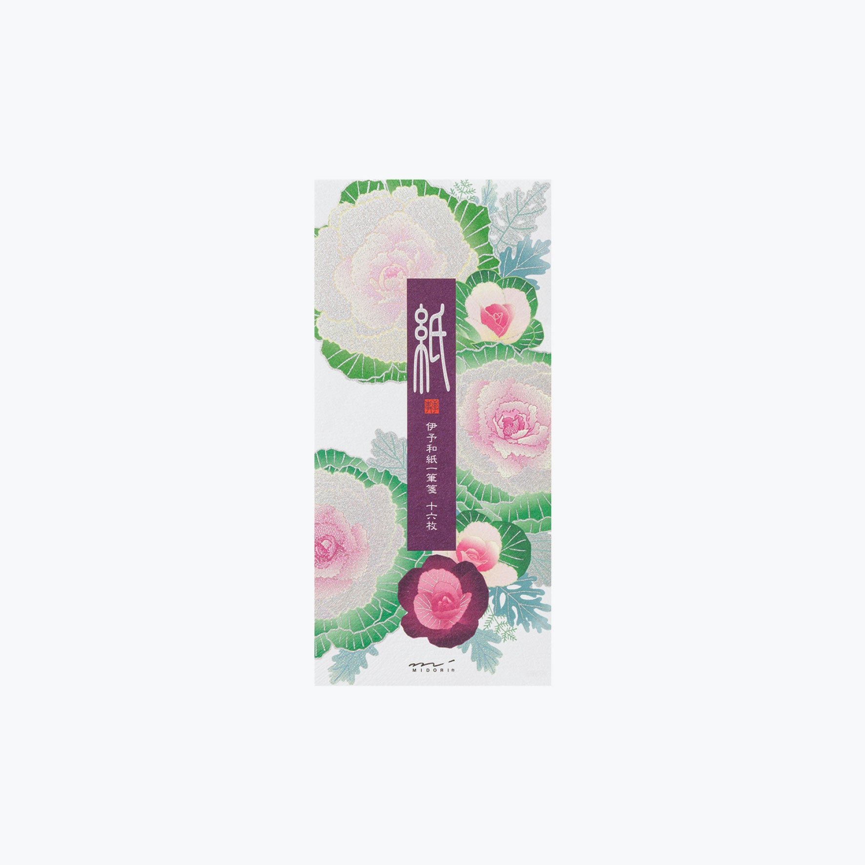 Midori - Letter Pad - Kami - Flowering Kale Wreath