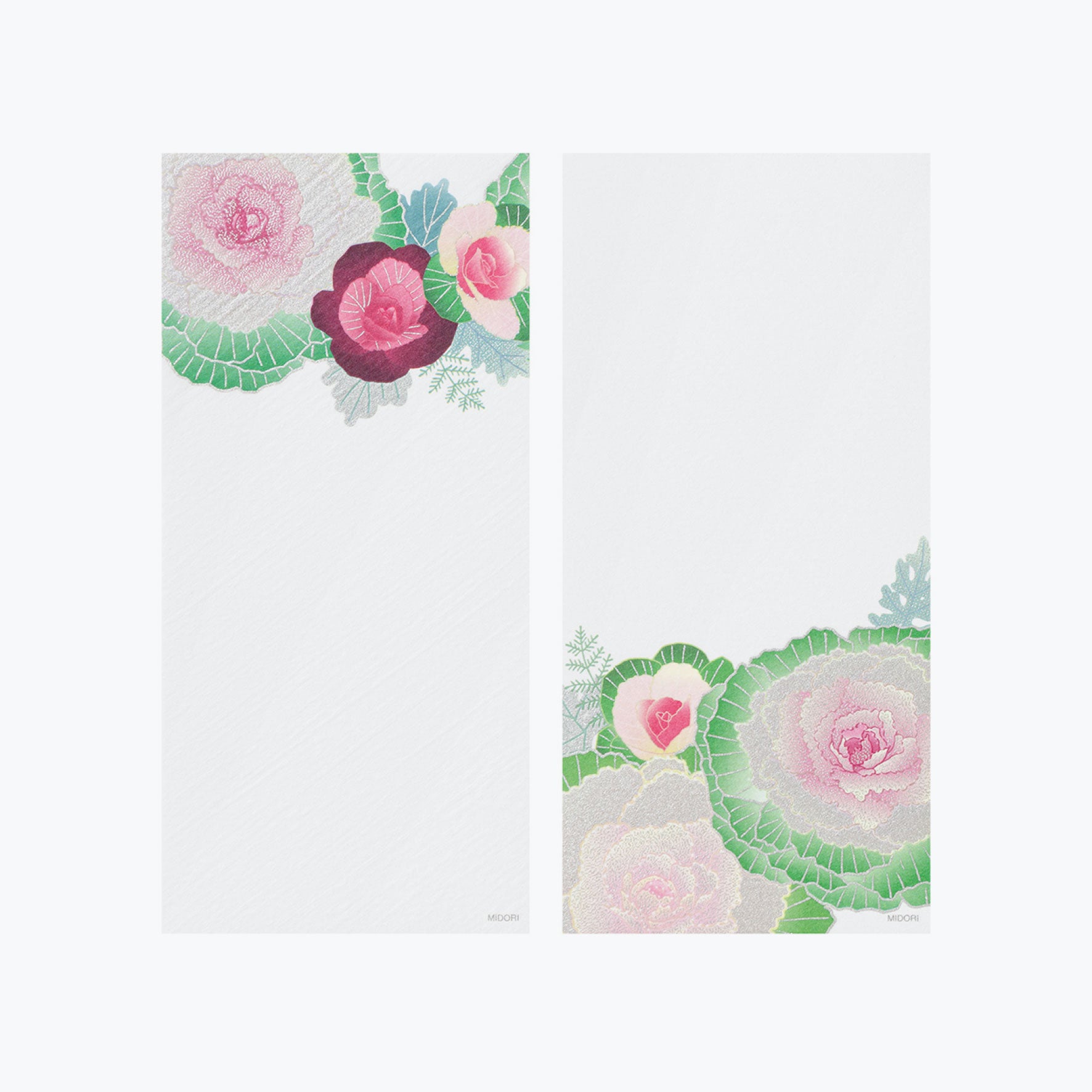 Midori - Letter Pad - Kami - Flowering Kale Wreath