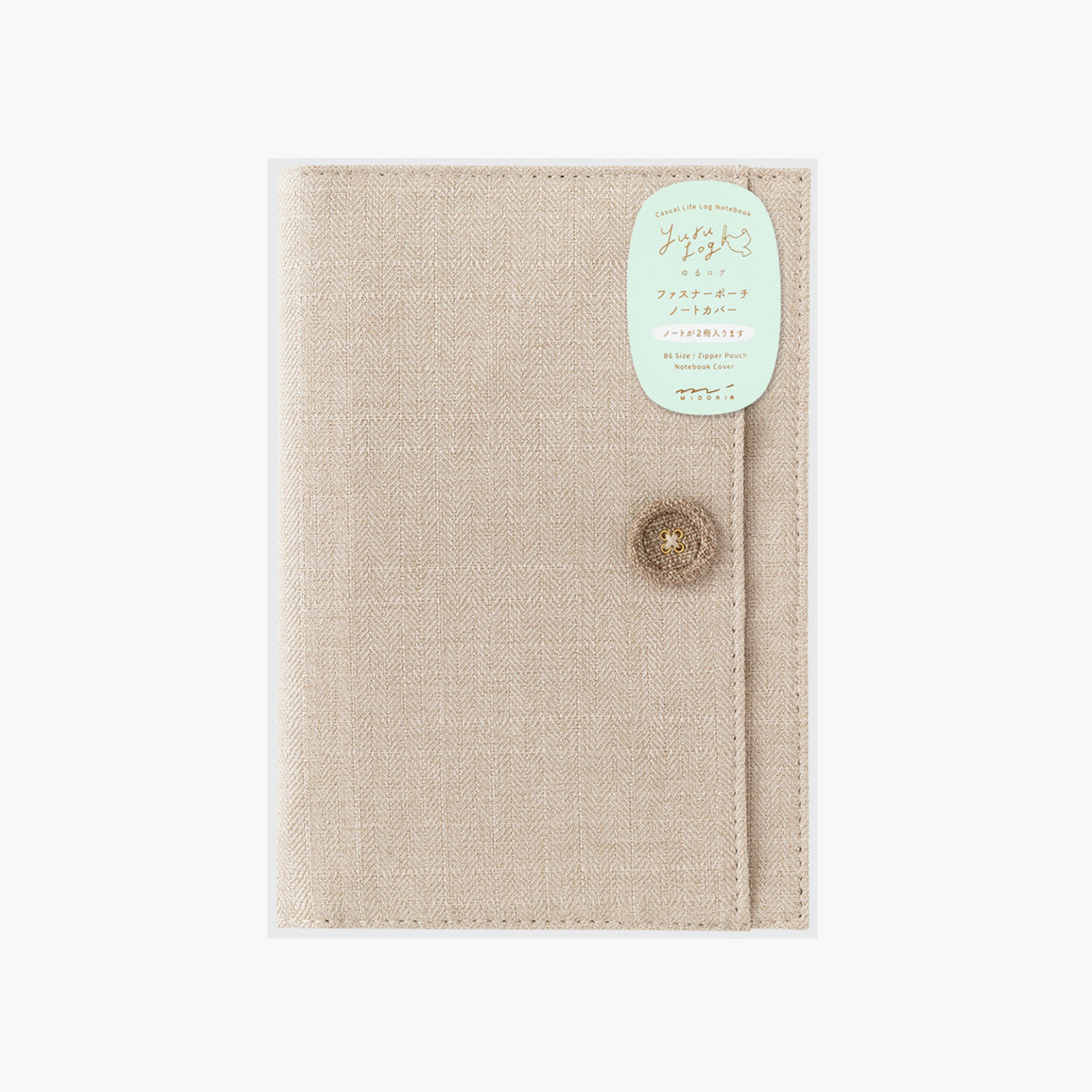 Midori - Notebook Cover - Yuru Log - B6 - Cloth Biege