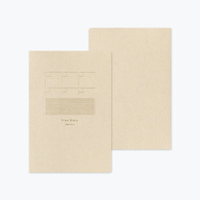 Midori - Notebook - Yuru Log - B6 - Free Diary Monthly - Beige