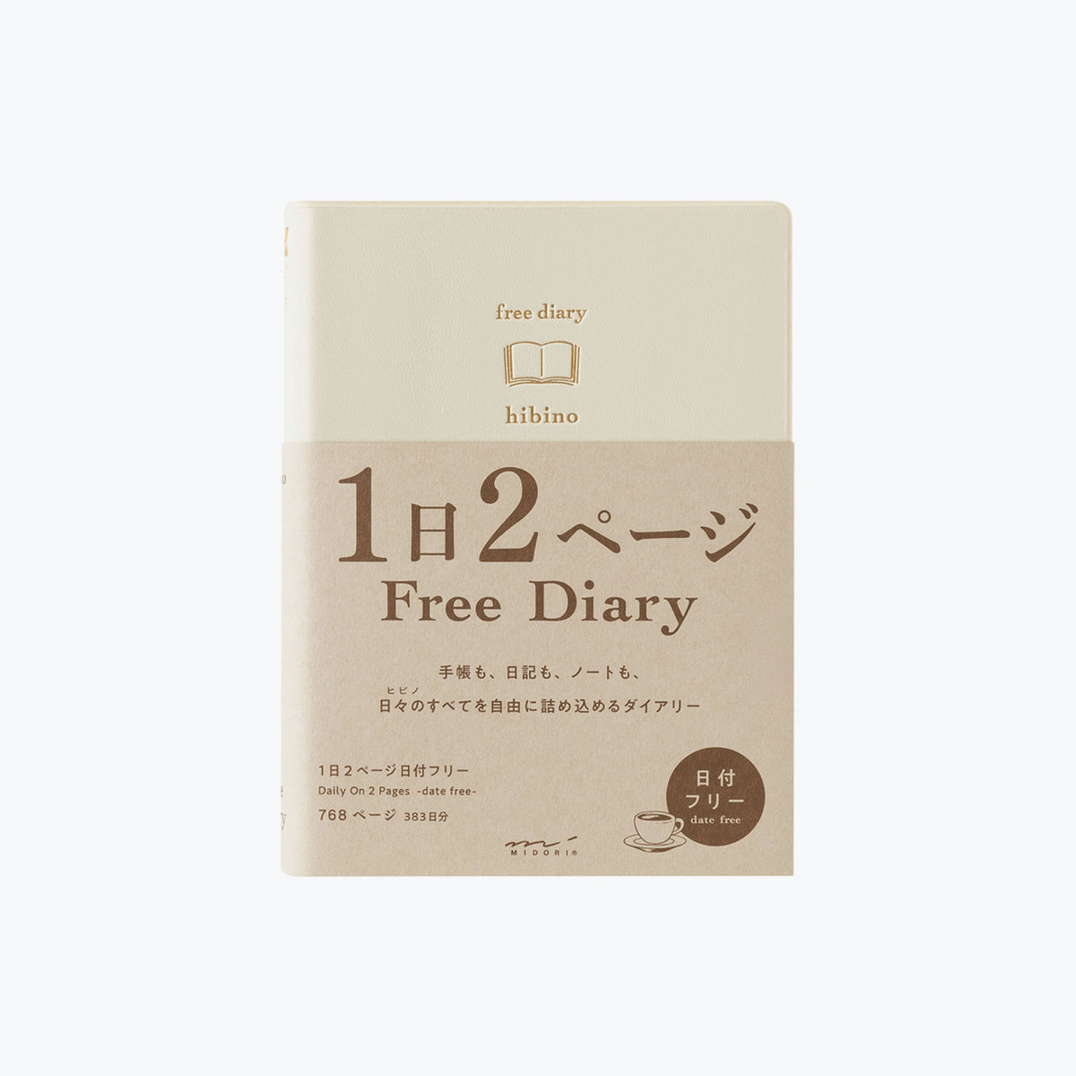 Midori - Planner - Hibino - Free Diary - A6 - Ivory