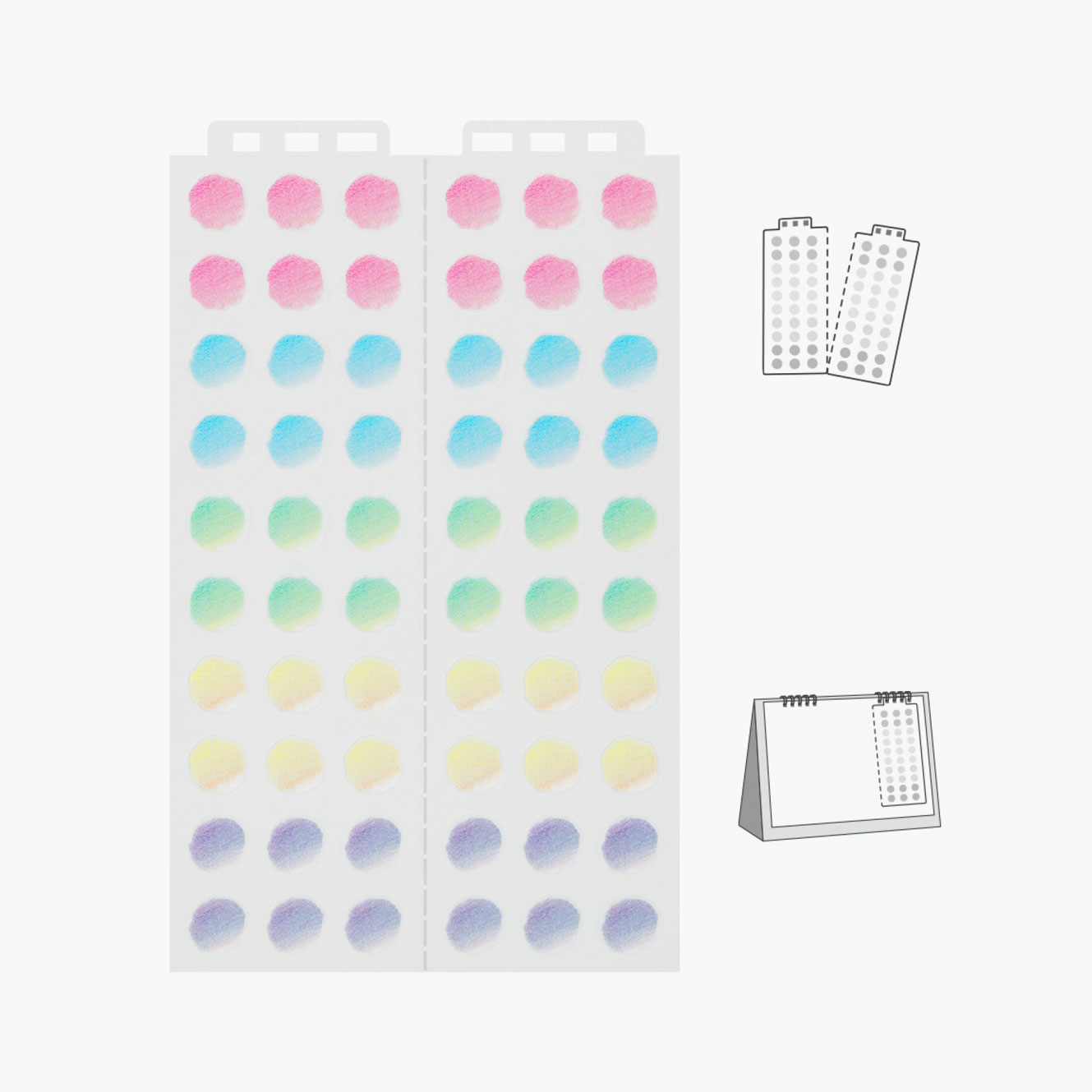 Midori - Planner Sticker - Calendar - Gradient Medium <Outgoing>