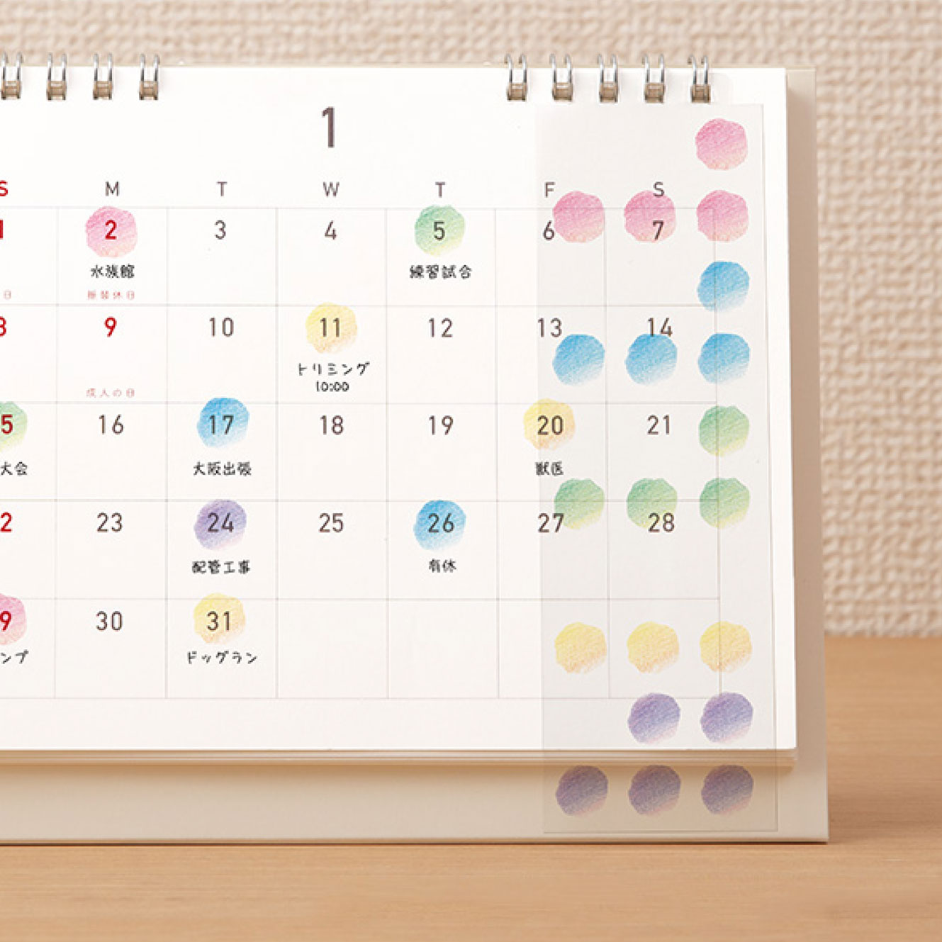 Midori - Planner Sticker - Calendar - Gradient Medium <Outgoing>
