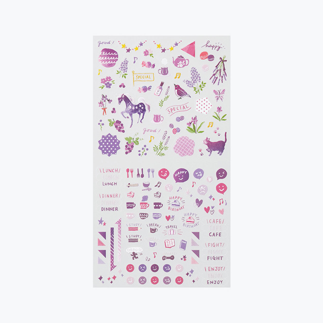 Midori - Planner Sticker - Seal Collection - Purple