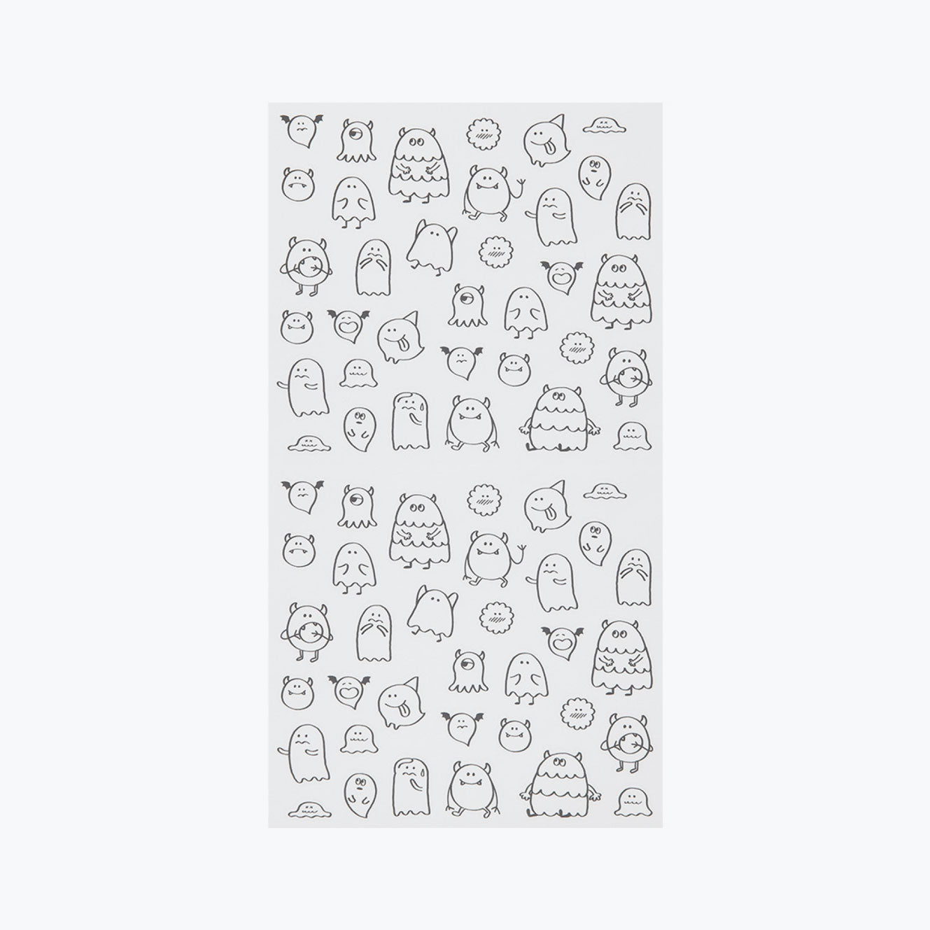 Midori - Planner Sticker - Seal Collection - Monsters Sketch