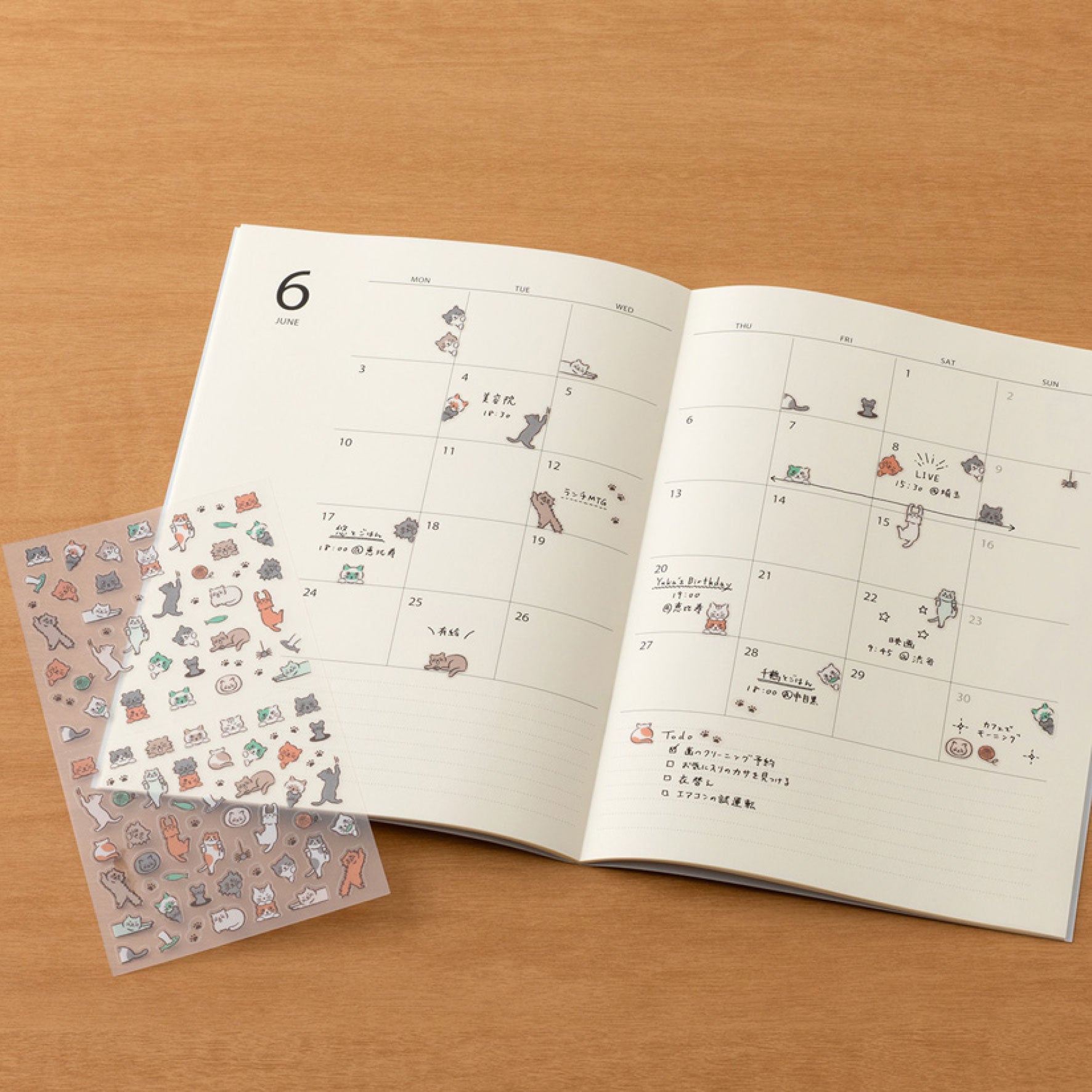 Midori - Planner Sticker - Sticker Collection - Cat