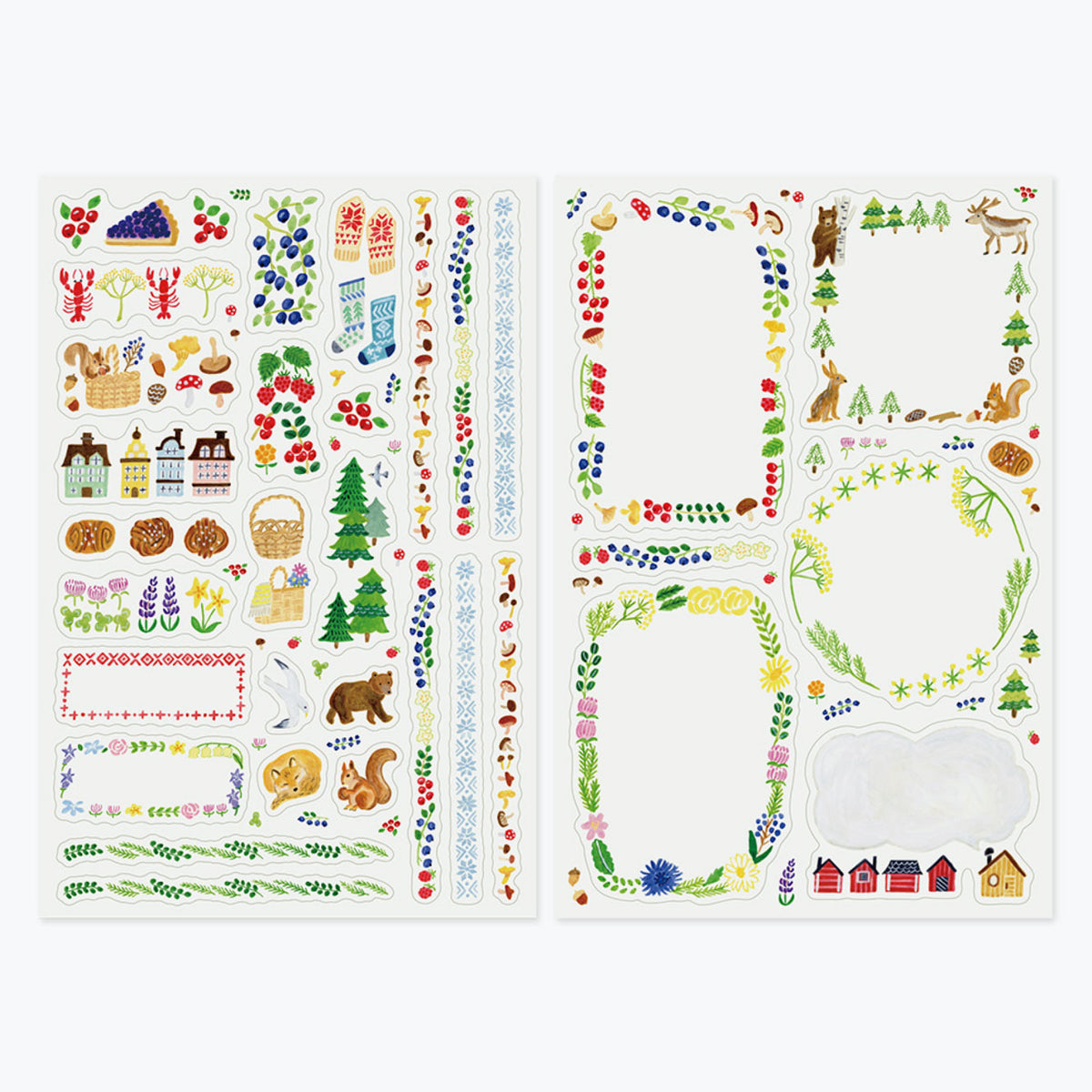 Midori - Planner Sticker - Yuru Log - Nordic (2 Sheets)