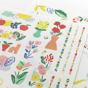 Midori - Planner Sticker - Yuru Log - Textile (2 Sheets)