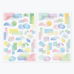 Midori - Planner Sticker - Yuru Log - Watercolour (2 Sheets)