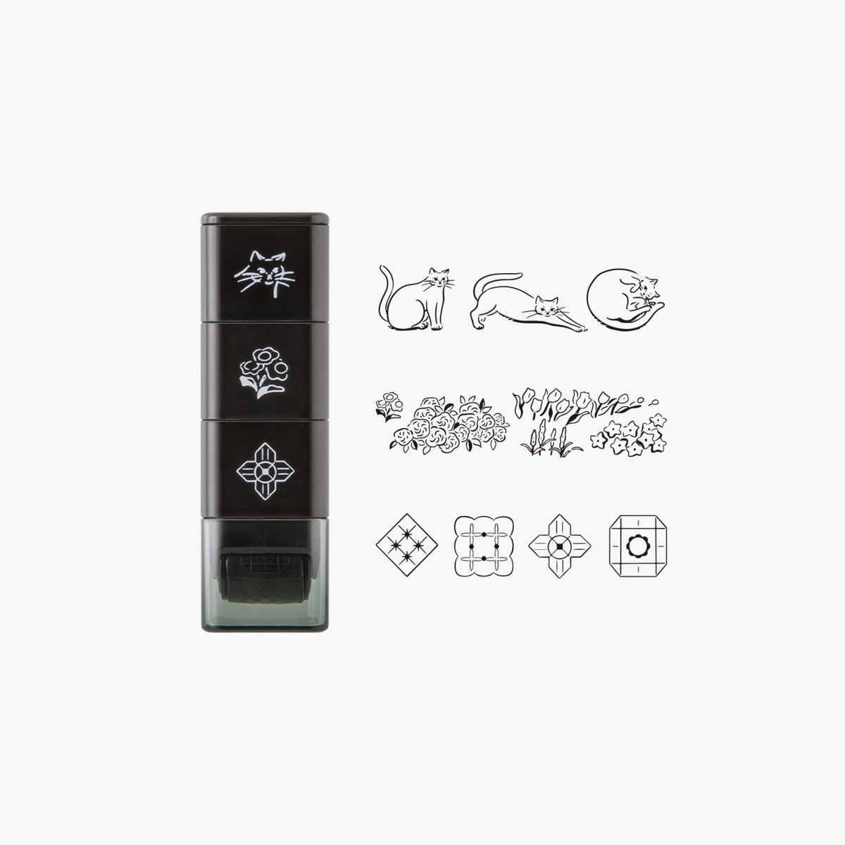 Midori - Stamp - Roller - Cat Landscape