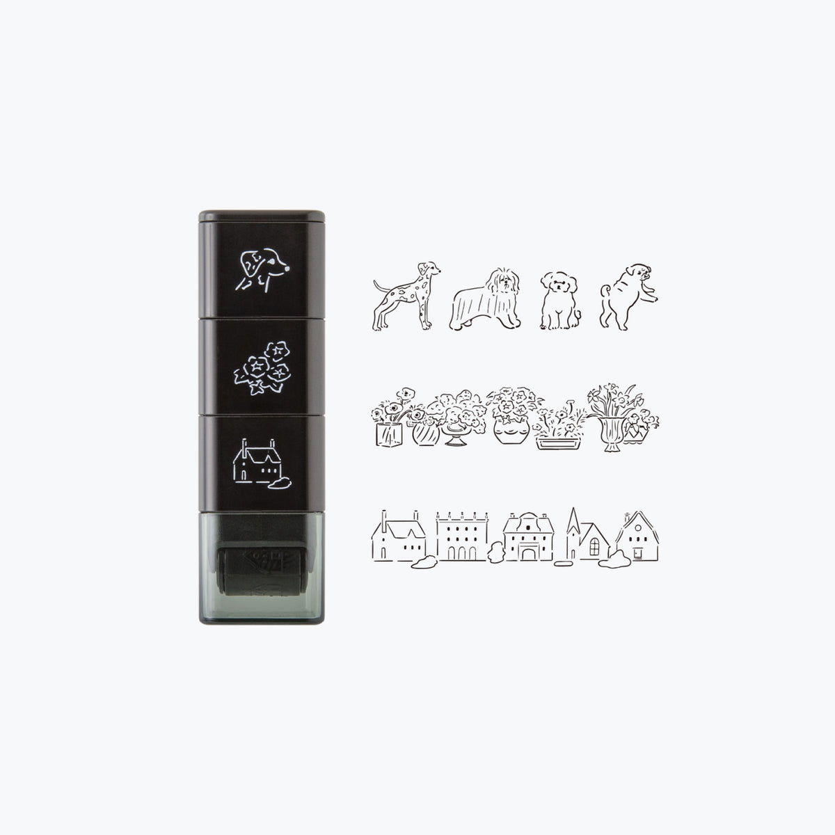 Midori - Stamp - Roller - Dog Landscape