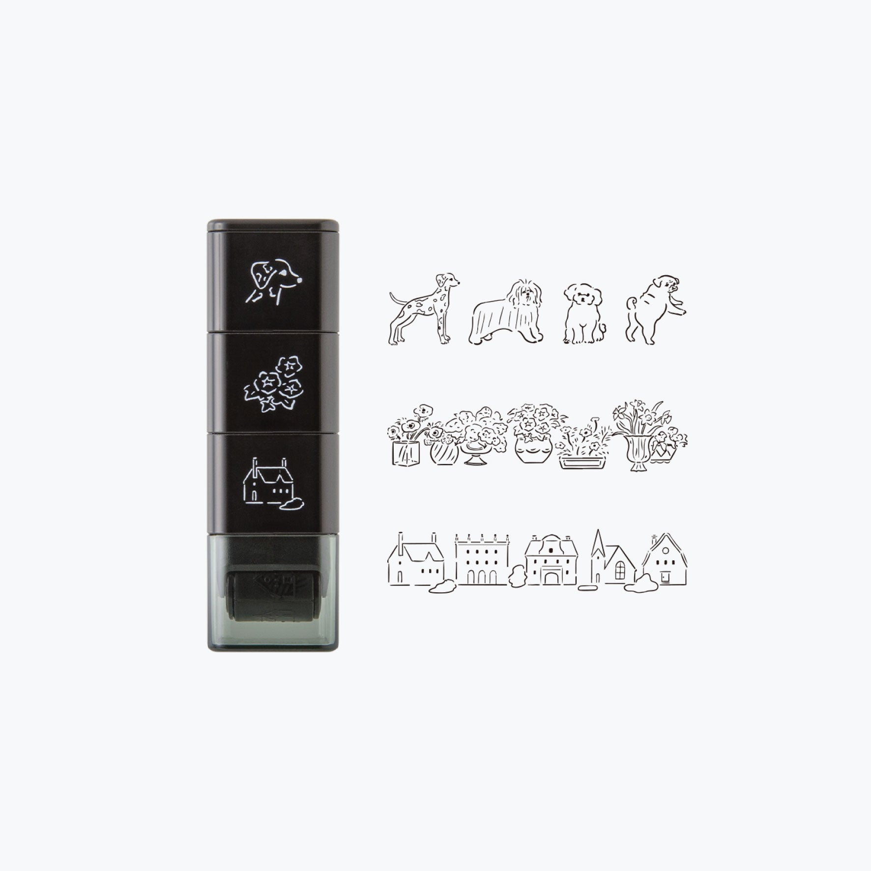 Midori - Stamp - Roller - Dog Landscape