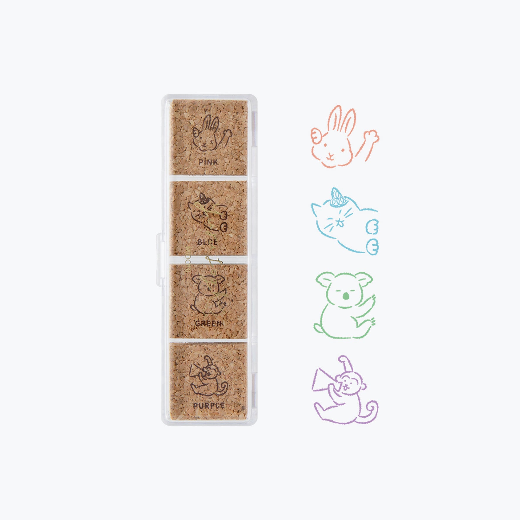 Midori - Stamp - Yuru Log - Pre-Inked - Animals