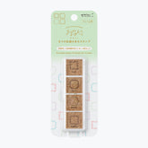 Midori Yuru Log pre-inked stamp - 4 frame designs