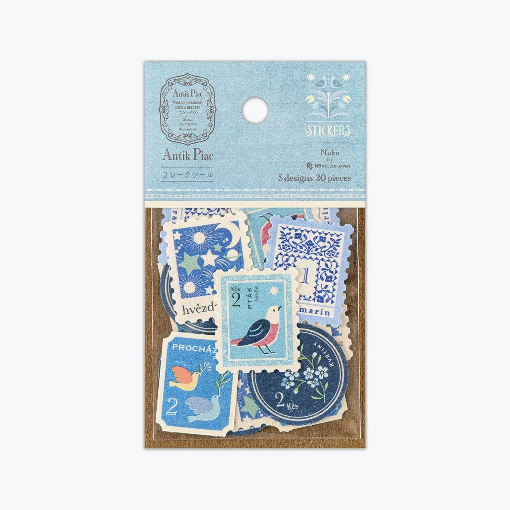 NB Japan - Planner Sticker - Flake Seal - Antik Piac - Blue