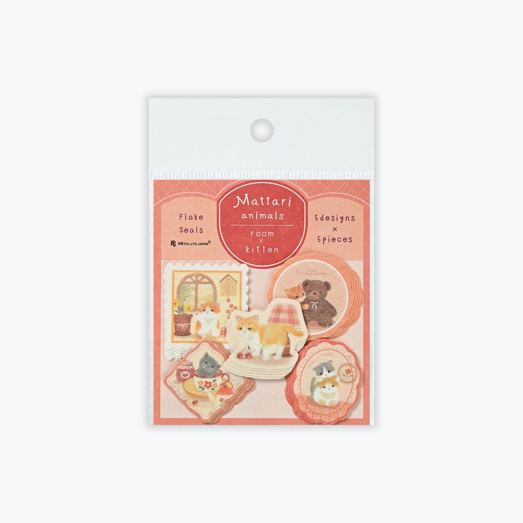 NB Japan - Planner Sticker - Flake Seal - Mattari Animals - Kitten