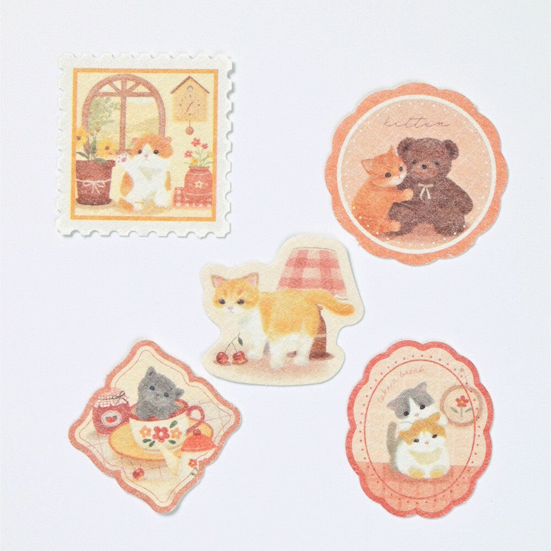 NB Japan - Planner Sticker - Flake Seal - Mattari Animals - Kitten