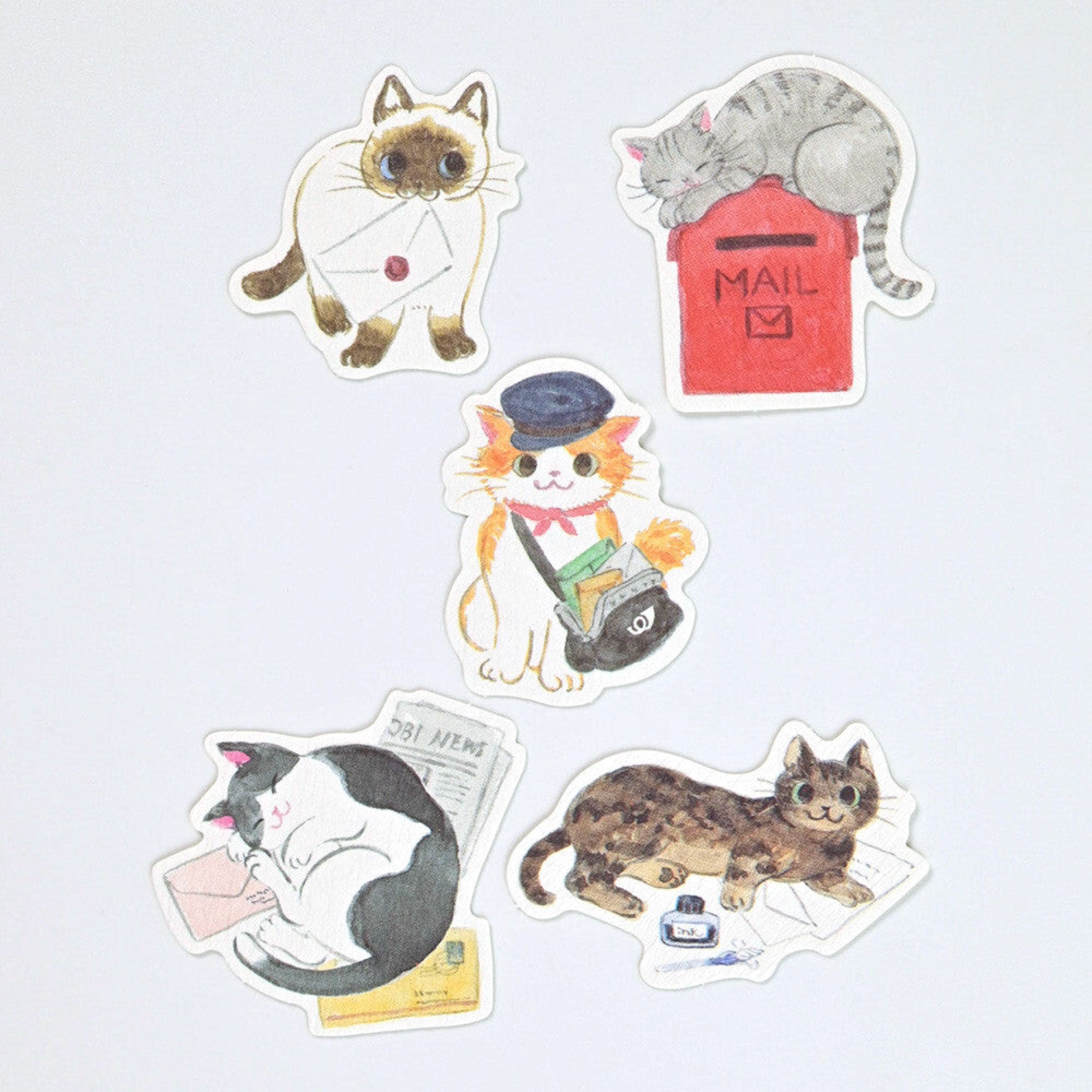 NB Japan - Planner Sticker - Flake Seal - Nekorobi - Letters