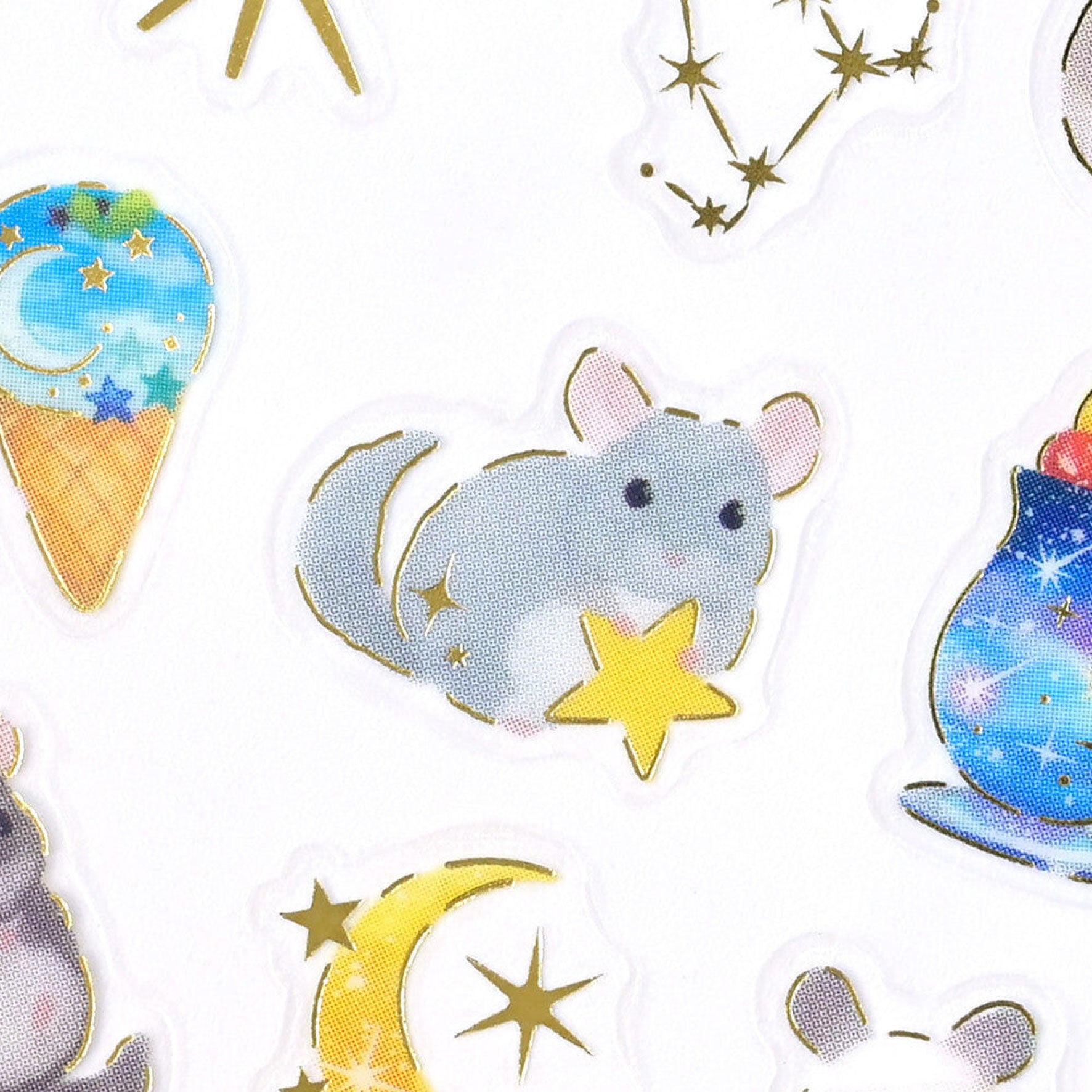 NB Japan - Planner Sticker - Mattari Animals Relaxing - Chinchilla x Night Cafe
