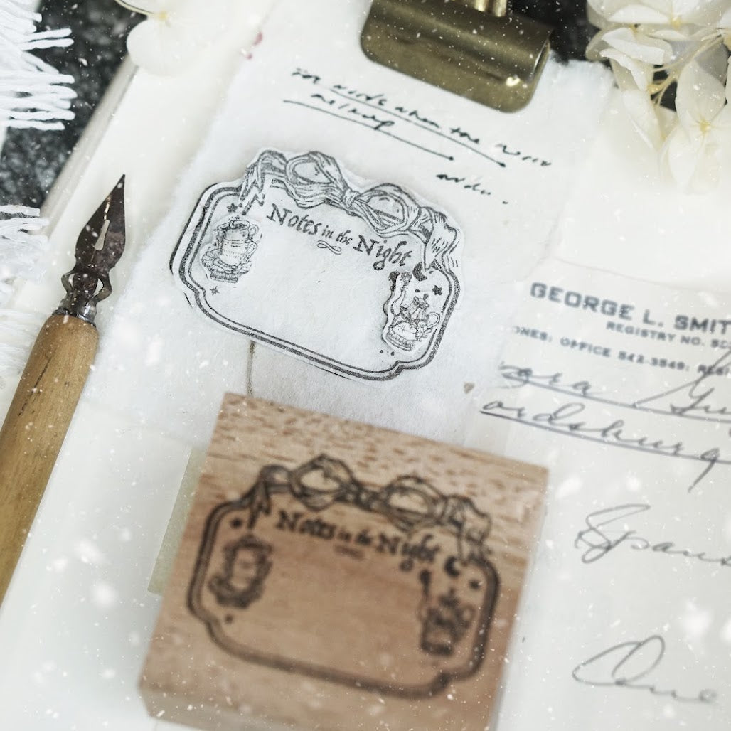 Black Milk Project - Stamp - Notes In The Night - Ribbon Label