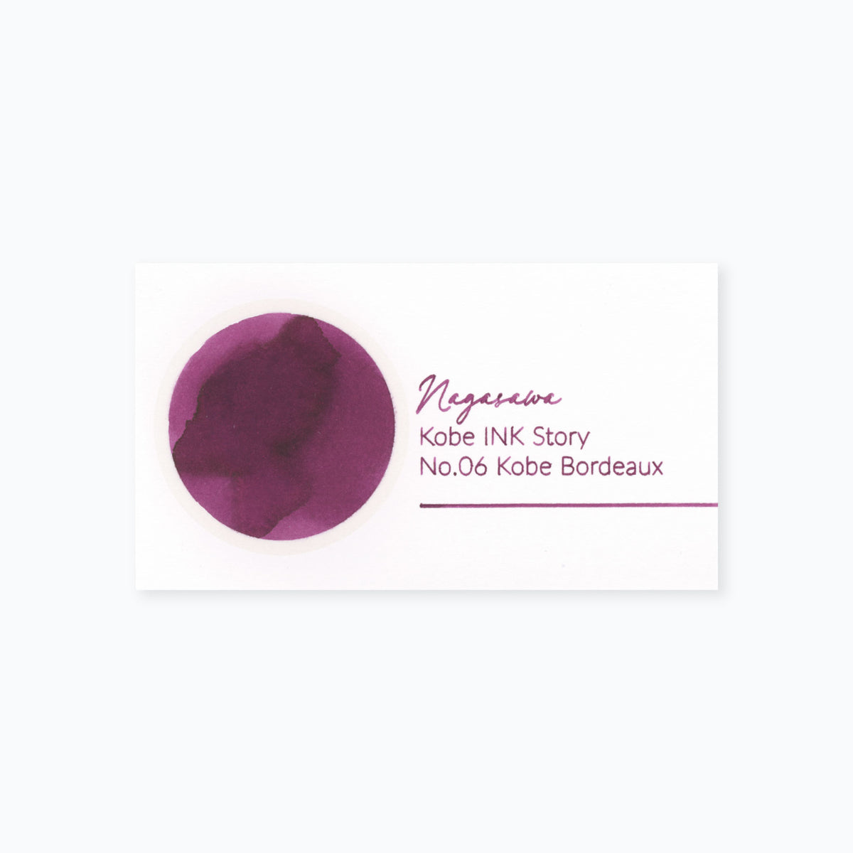 Nagasawa - Fountain Pen Ink - Kobe INK Story - No.06 Kobe Bordeaux