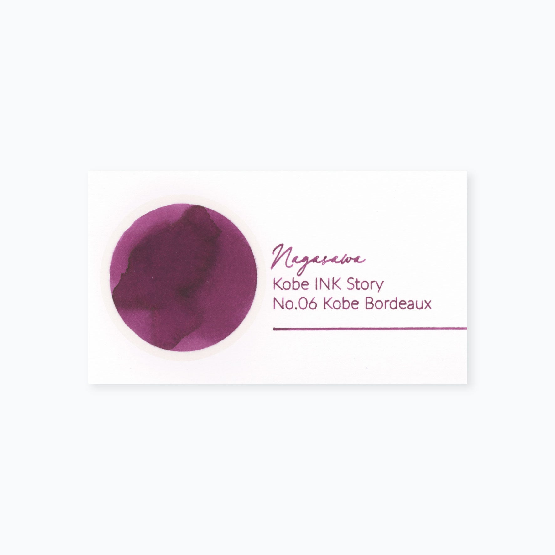 Nagasawa - Fountain Pen Ink - Kobe INK Story - No.06 Kobe Bordeaux