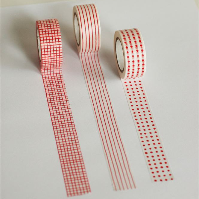 Classiky - Washi Tape - Mitsou (Stripe, Red)