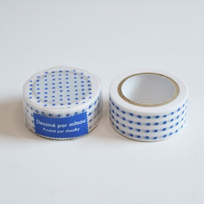 Classiky - Washi Tape - Mitsou (Polka Dots, Blue)